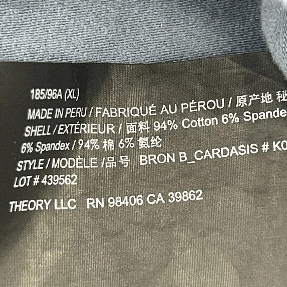 Theory Bron B Cardasis‎ Shirt Men’s Short Sleeve Polo Bluish Gray XL